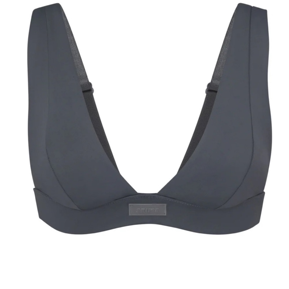 Skims NWT Recycled Swim Plunge Bikini Top